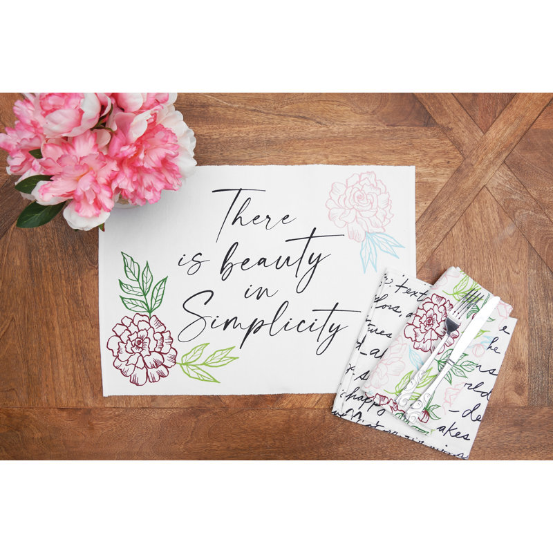 Serviette en coton 18 po Leiker Peony