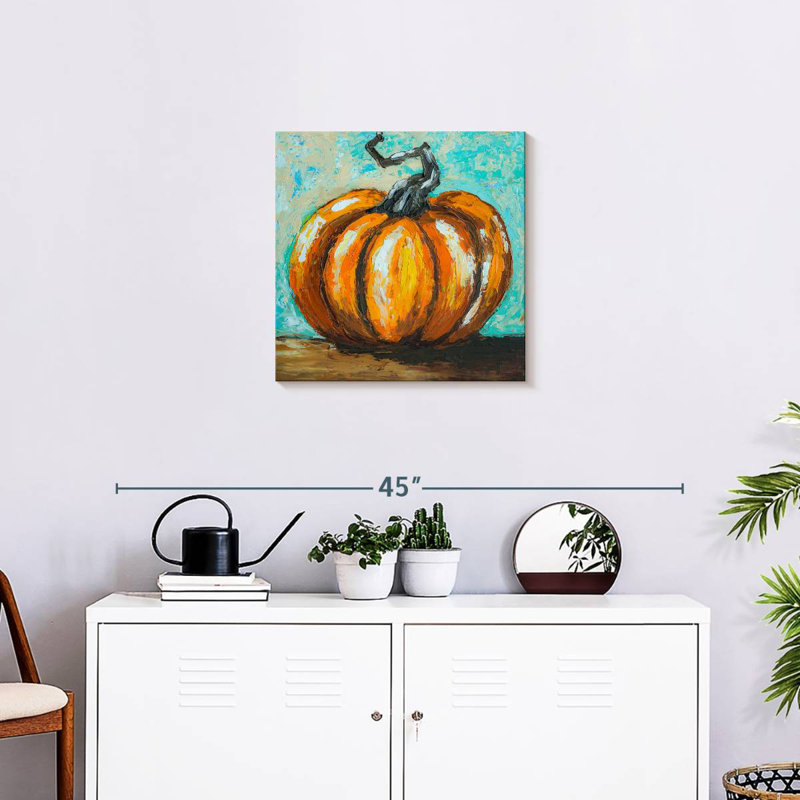 Orange Pumpkin, 20" H x 20" W