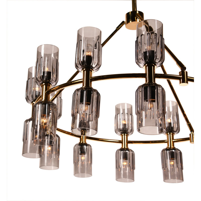 Escalade 24 - Light Chandelier, Polished Brass