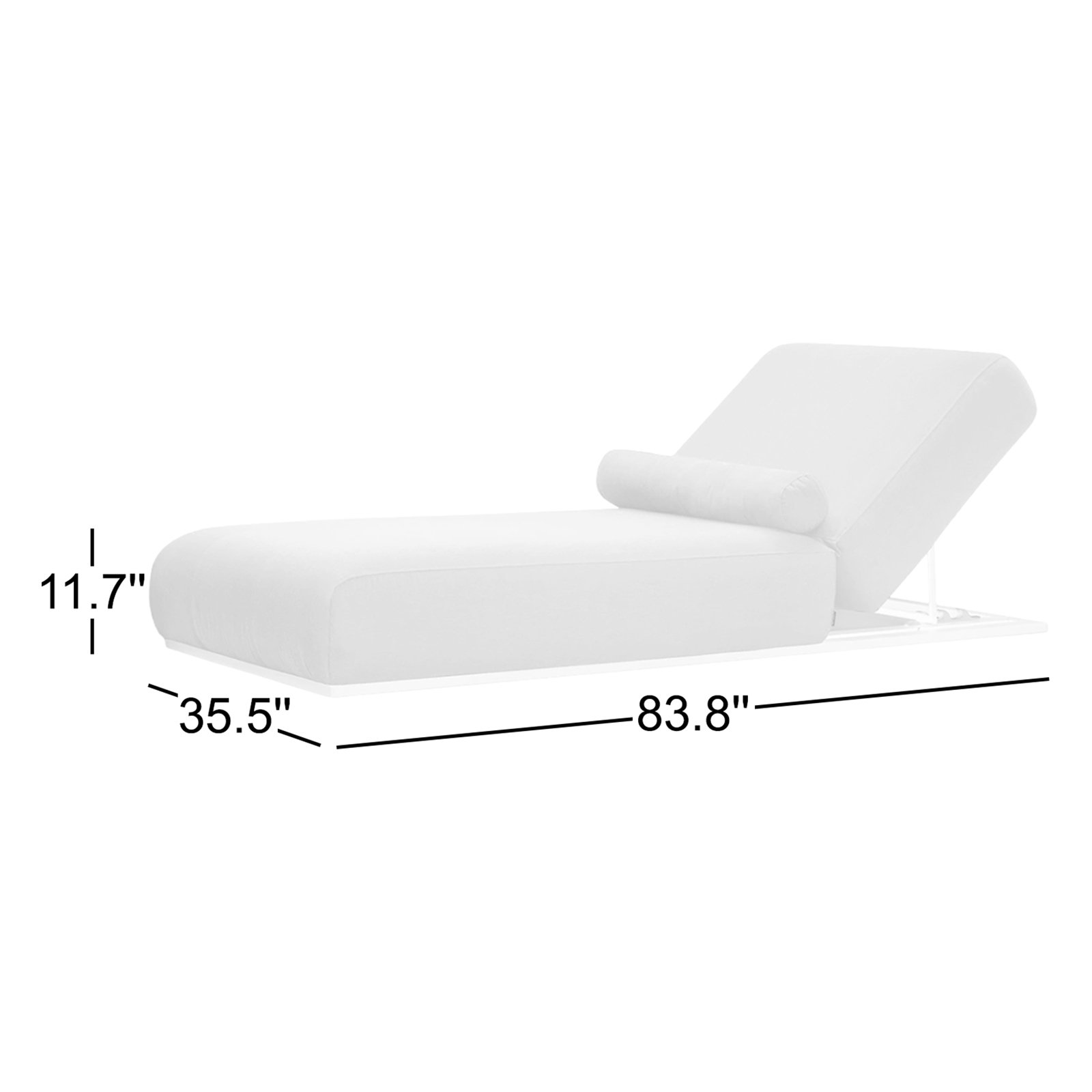Carli Sunbrella Lounge Chair, Silver Gray