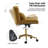 Guitarra Modern 23" W Polyester Tilting Criss Cross Office Chair with Pillow-1147484841