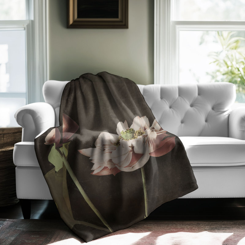 Lotus antique - couverture de qualité supérieure 1 pièce, Grand lit