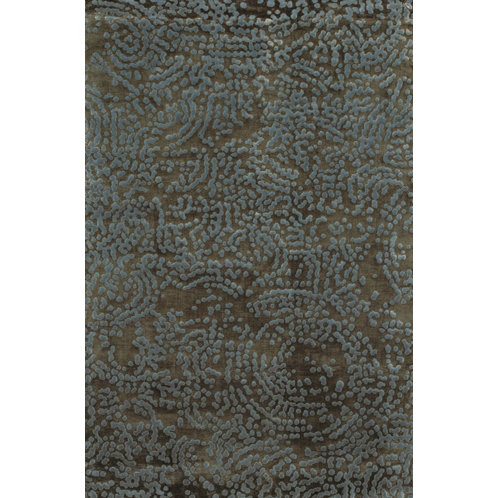 Dixon Abstract Hand Knotted Wool Light Gray Area Rug