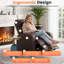 Fauteuil inclinable inclinable en cuir synthétique avec repose-pieds et télécommande pour repose-pieds