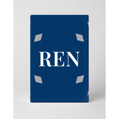 Reno Luxury Diamond Monogram — Silver Navy Blue White