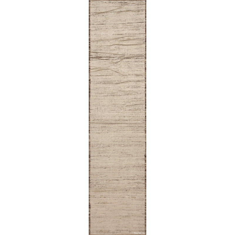 Tapis de couloir abstrait abstrait ivoire