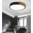 Metal and Wood LED Flush Mount Ceiling Light 6500K White-1803618907-1798970194