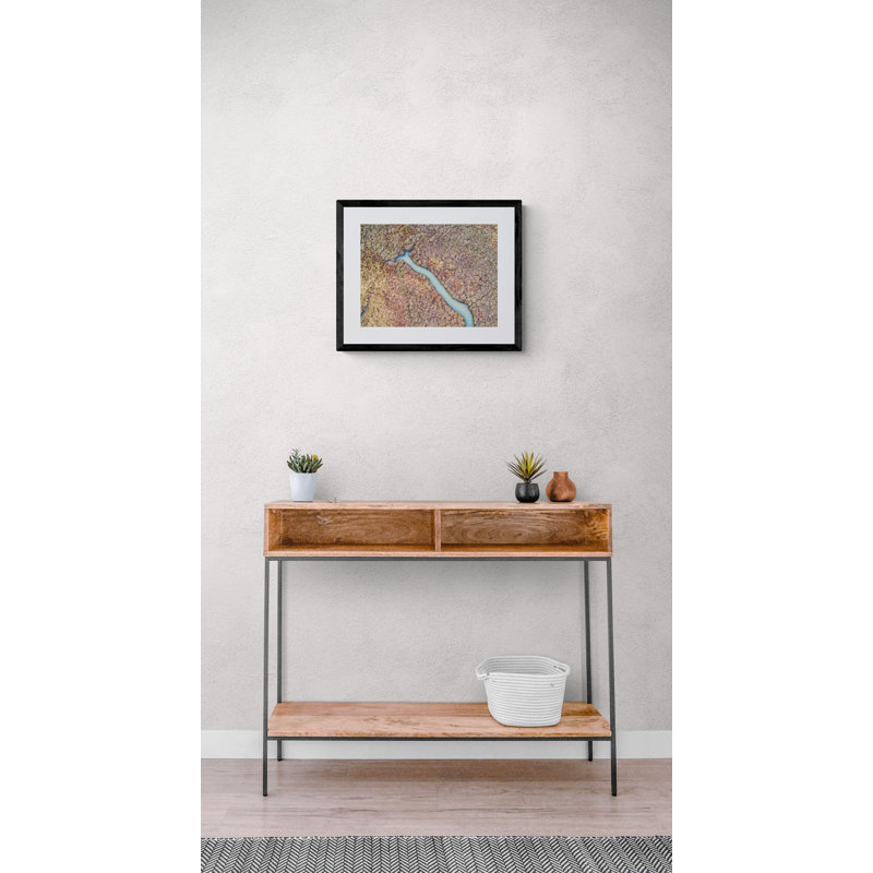 Abstract Aerial Landscape IV Print by Frank Peters, Black Framed Canvas, 24" H x 32" W