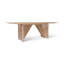 Table de salle à manger à double piédestal 86,5 po Lonard - Plateau en bois massif-467896859