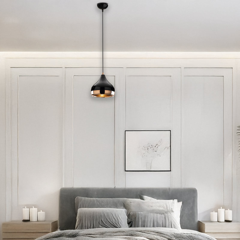 Luminaire suspendu en métal à hauteur réglable