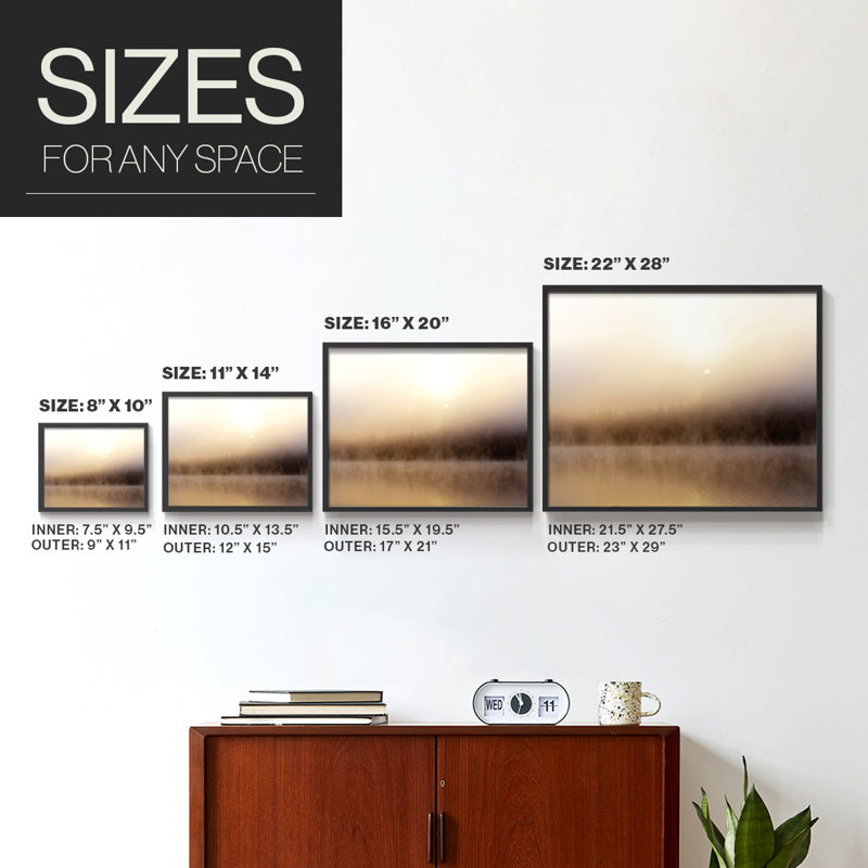 Break of Dawn -Framed Print - Restickable, Black