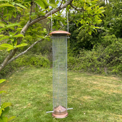Gelsomina Metal Hanging Tube Bird Feeder