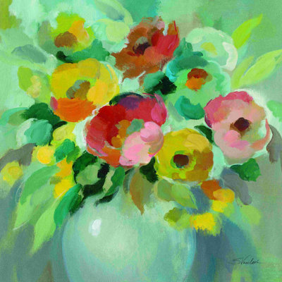 «Vibrant Bouquet» par Silvia Vassileva - peinture sur toile tendue