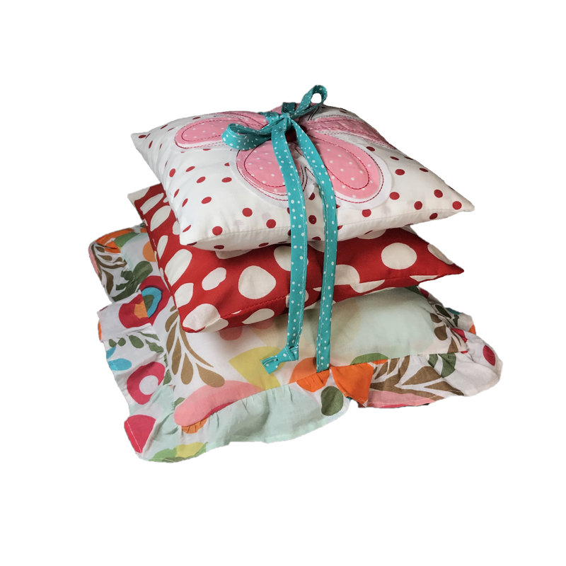 Lizzie Square Cotton Pillow Cover and Insert