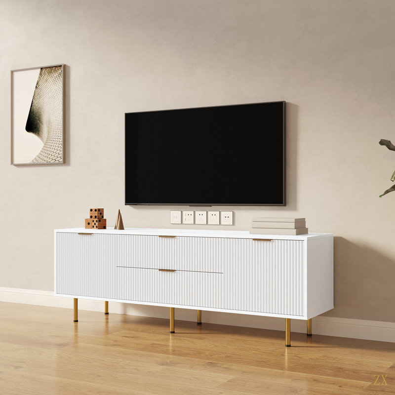 Meuble télé moderne et chaleureux pour le salon, la chambre à coucher