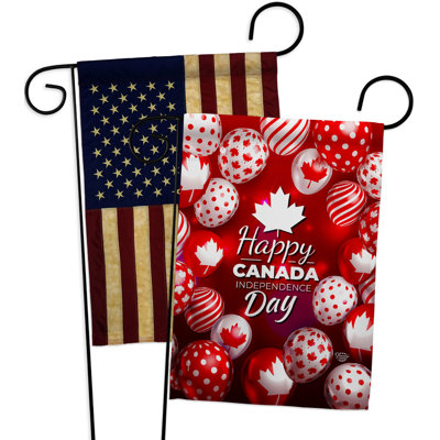 Drapeau de jardin à 2 côtés en polyester 18 x 13 po