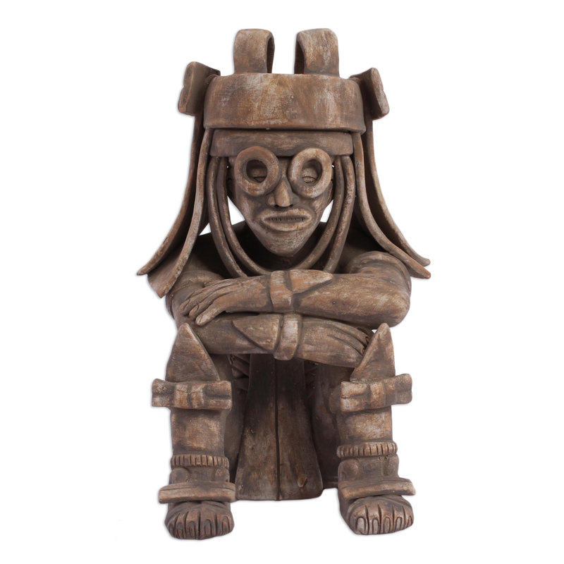 Hand Crafted Aztec Archaeological Ceramic Figurine