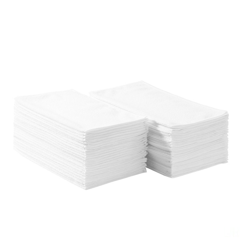 Paquet de 50 chiffons de nettoyage en microfibre blanche, serviettes en microfibre de qualité supérieure 12 po x 12 po, non pelucheux et sans égratignures, chiffons de nettoyage absorbants pour voiture, maison, cuisine, fenêtre, spa, hôtel et salle de bain