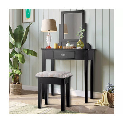 Ensemble de coiffeuse avec tabouret et miroir