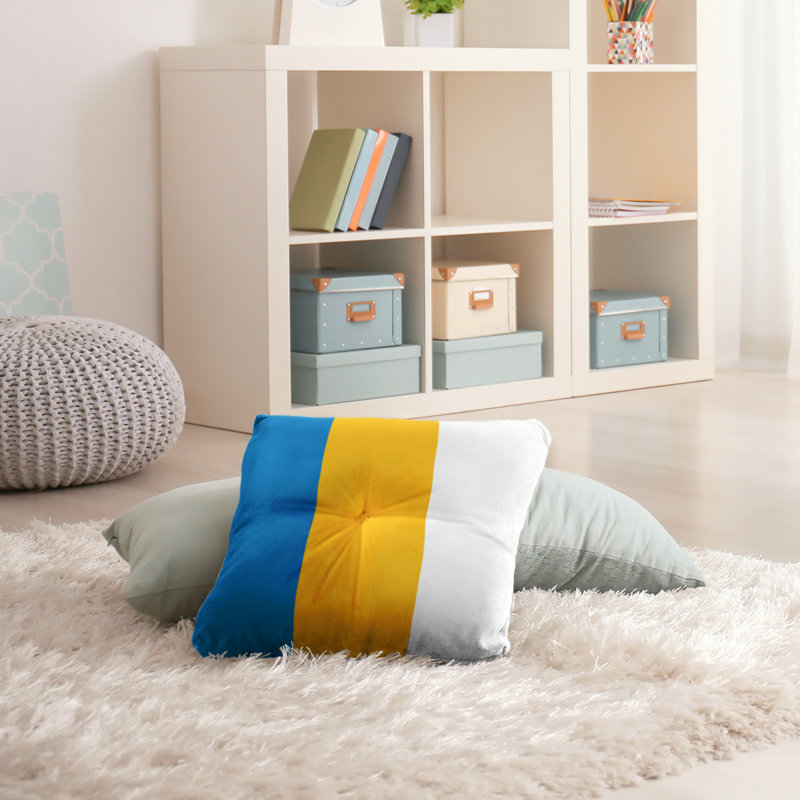  Coussin de sol touffeté, 26 po x 26 po, Doré