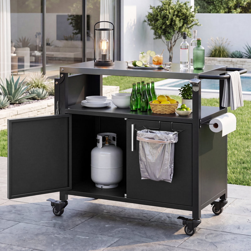Chariot pour îlot de cuisine extérieur