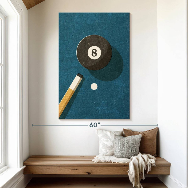 Senne Billiards Ball 8, 51" H x 34" W