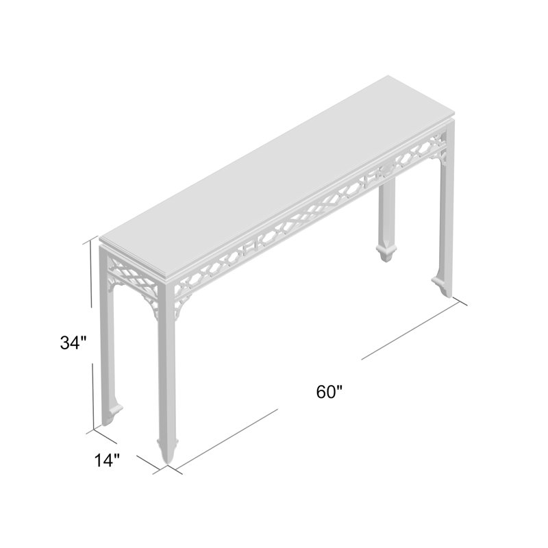 Althorp Living History 60'' W Console Table, Cream