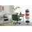 Green Velvet Criss Cross Armrest Office Chair With Wheels - Modern For Home Office, Meditation & Creative Work