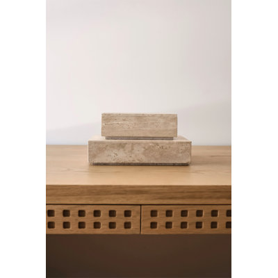 Hilton Travertine Storage Box