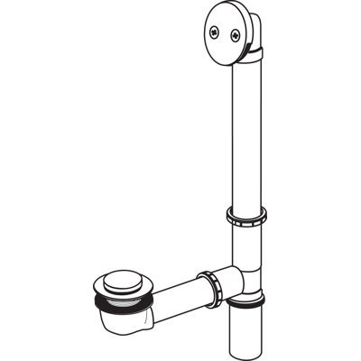 1.5" Leg Tub Drain with Overflow