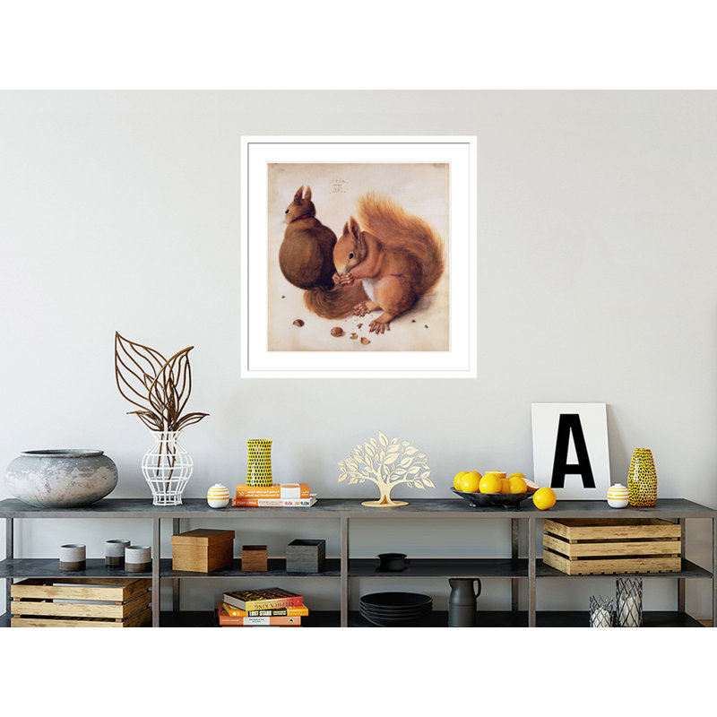 Squirrels by Albrecht Dürer -Framed Giclee Print, 34.36" H x 33.5" W