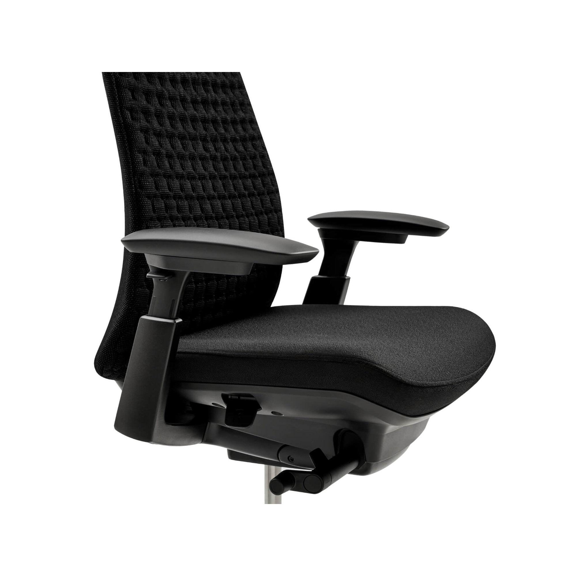 Haworth Fern Digital Knit Task Chair, No, Charcoal Black