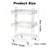 3-Tier Clear Acrylic Movable End Table with Lockable Wheels, Rolling Storage Cart for Living Room, Bedroom, Bathroom