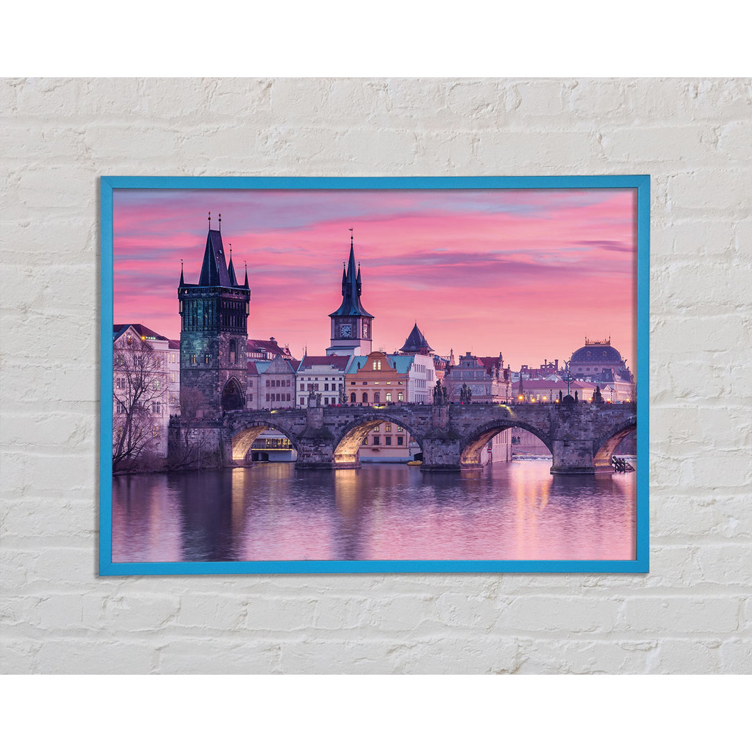 Gerahmtes Leinwandbild Stunning Charles Bridge