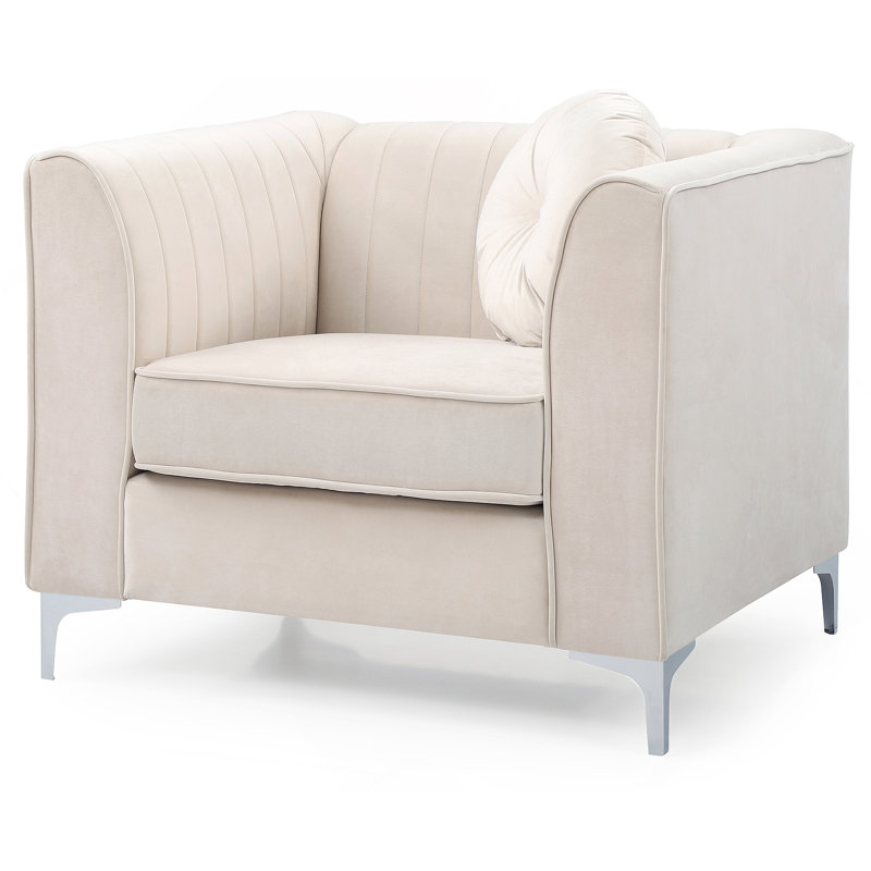 Fauteuil contemporain incliné ivoire, Ivoire ivoire