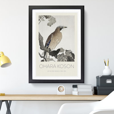 Jay on a Tree Branch by Ohara Koson - Picture Frame Art Prints
