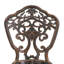 Chaise d'appoint d'extérieur en métal Bartlum