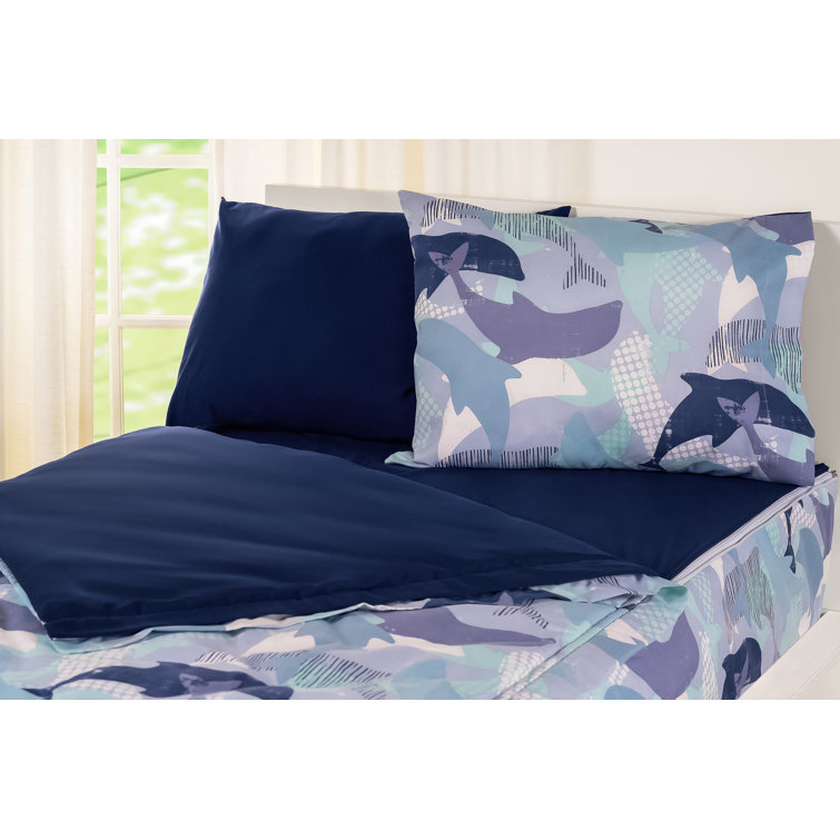Ehrensburg Diving Dolphins Bunkie Deluxe All-in-One Zipper Bedding Set East Urban Home Size: Full / Double