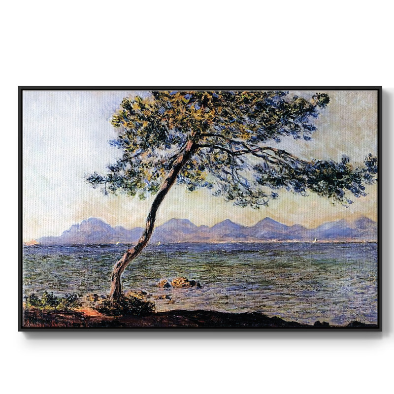 At Cap D'Antibes, 1888, reproduction d'art sur toile, H 25 po x l 37 po x P 2 po, Noir