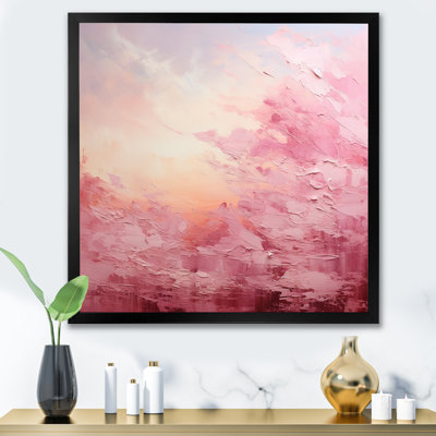 Pink Horizon - Abstract Landscape Canvas Art Print