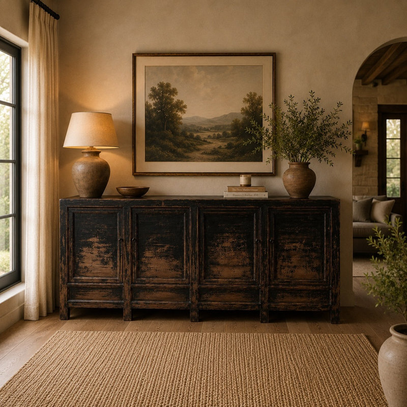 98 in. W Solid Wood Sideboard