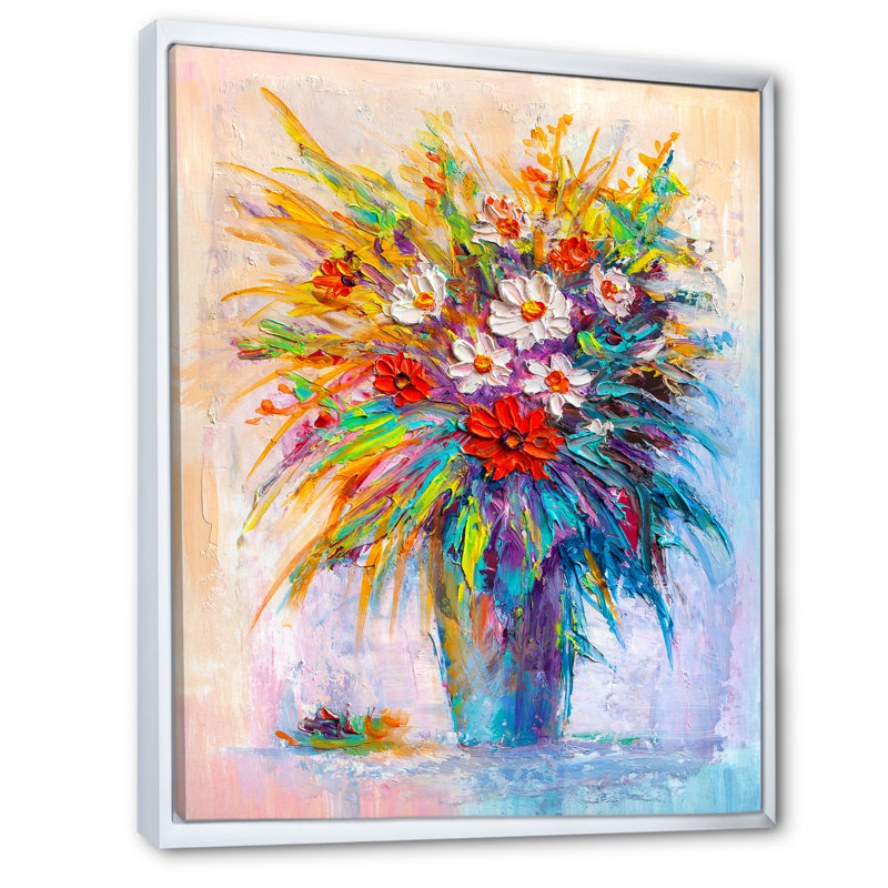 Vase de fleurs Wasay, H 20 po x l 12 po x P 1 po, Cadre flottant blanc
