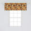 Ensemble de 2 cantonnières Ambesonne City - Illustration panoramique - vert / orange / beige-100715654