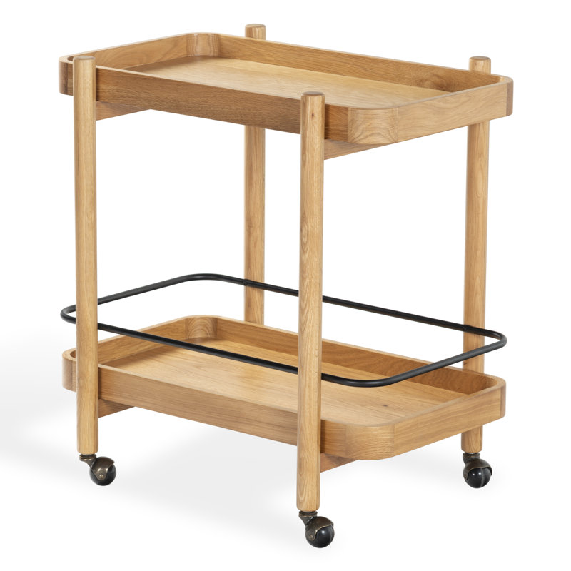 Desserte de bar 2 tablettes Krystof, Naturel