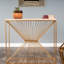 Cosmo Fossil Stone & Metal Console Table
