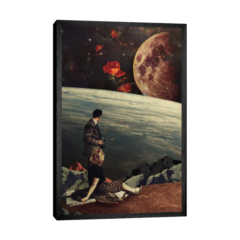 The Roses Came by Frank Moth - Print on Canvas, 66.04cm H x 45.72cm W x 3.81cm D, Black Framed
