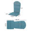  Coussins de chaise d'extérieur avec attaches Adirondack, tissu résistant à l'eau, ensemble de 4, bleu turquoise-1901646470-1901652164