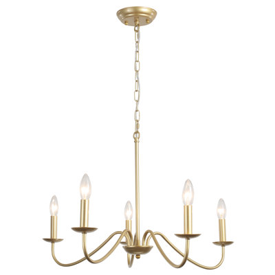 Luminaire suspendu de style campagnard à 6 lumières Black Chandelier