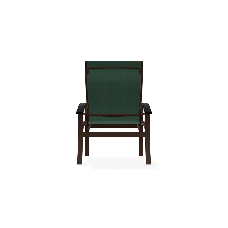 Chaise de patio Askar, Vert forêt 22D Sunbrella® vert, Noir, Kona texturé