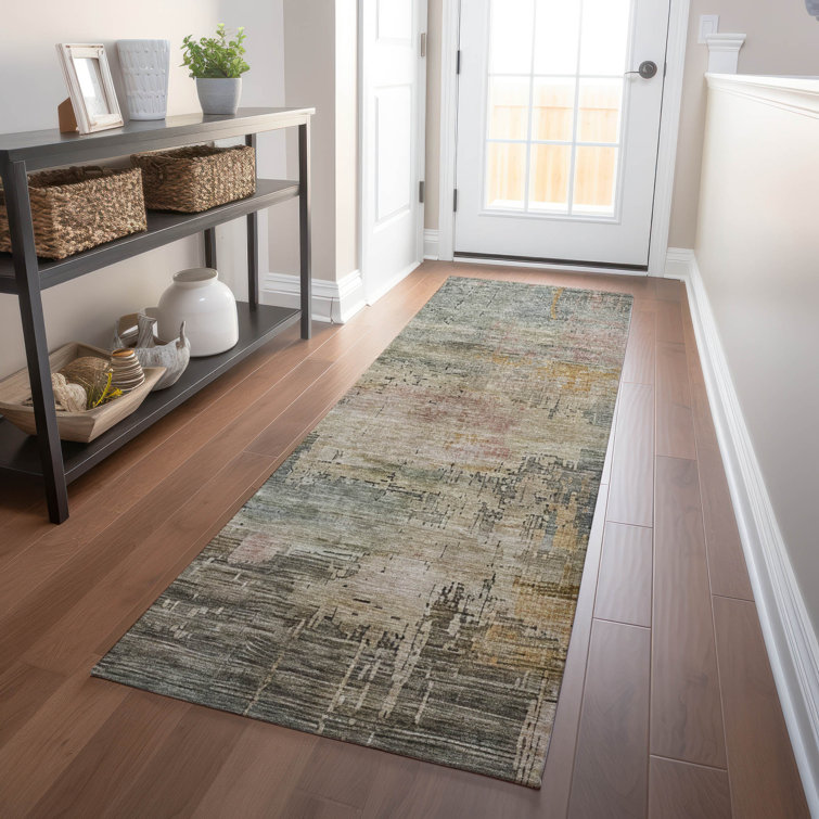 Machine Washable Indoor/Outdoor Claudian ACN1650 Sage Rug